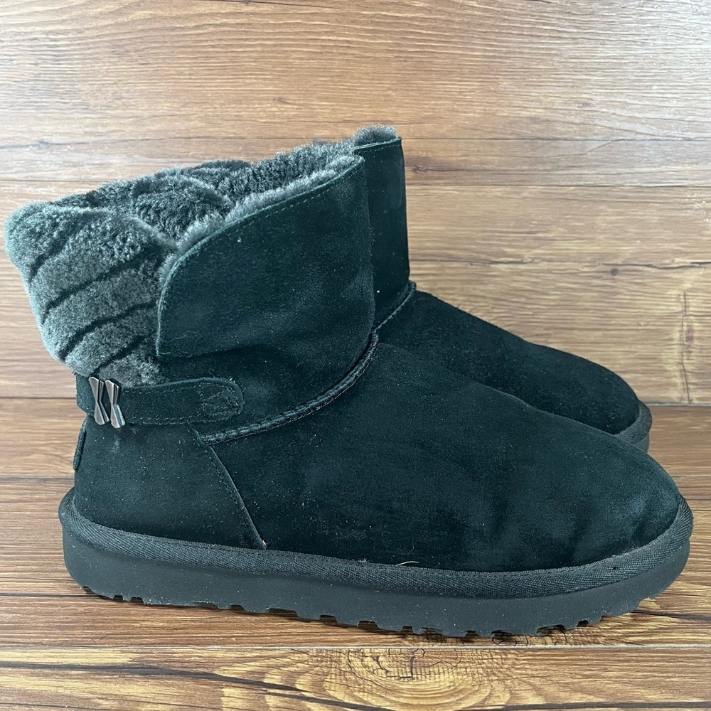 UGG Adria Black Suede‎ Winter Boots Women’s Size 9 Shoes